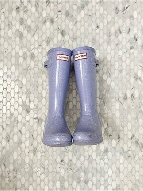 Hunter Glitter Tall Rain Boots in Lavender